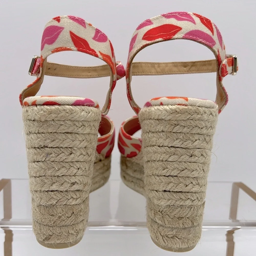 Castañer X Diane Von Furstenberg Blaudell Wedge Espadrilles Rose Multi